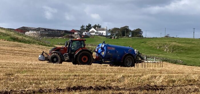 Drilling & Muck Spreading at Airds of Balcary Farm